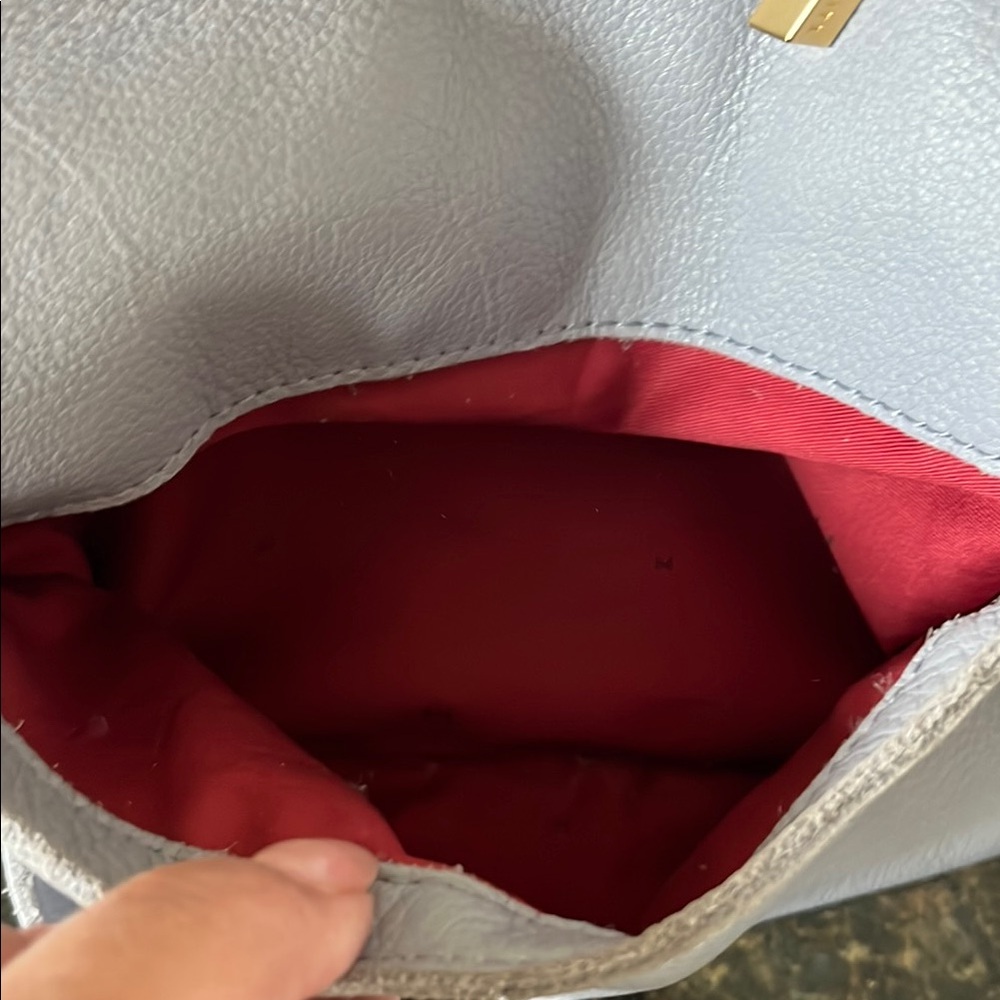 Hammitt Bryant Gray and White Crossbody Bag with Gold Accents - Picture 3 of 10